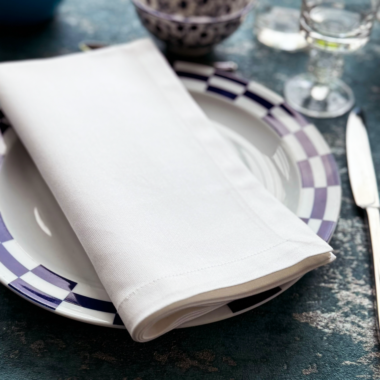 Stoffserviette Waria mit Briefecken Stoffserviette Waria mit Briefecken